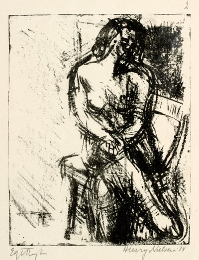 Seated Female Model by Henry Nielsen