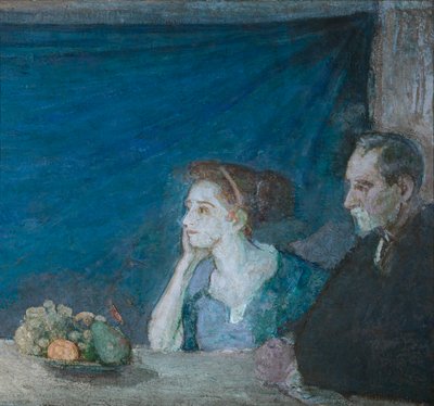 Portrait of Mr. and Mrs. Atherton Curtis with Still Life by Henry Ossawa Tanner