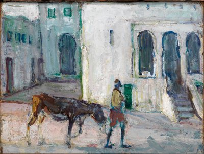 Street Scene, Tangier (Man Leading Calf) by Henry Ossawa Tanner