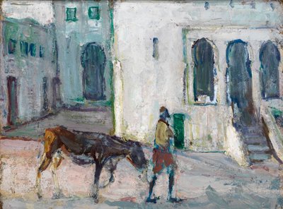 Street Scene, Tangier Man Leading Calf by Henry Ossawa Tanner