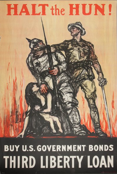 Halt the Hun! Buy U.S. Government Bonds Third Liberty Loan by Henry Patrick Raleigh