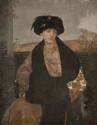 Portrait Of Mrs Lester Of Slad Valley, Stroud, 1914 by Henry Payne