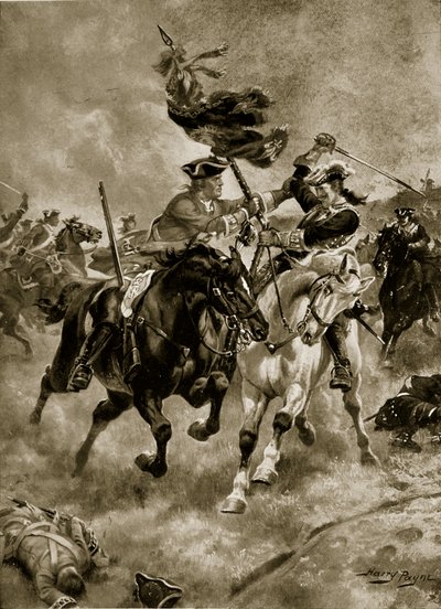 The Battle of Blenheim: The cavalry in action, illustration from 