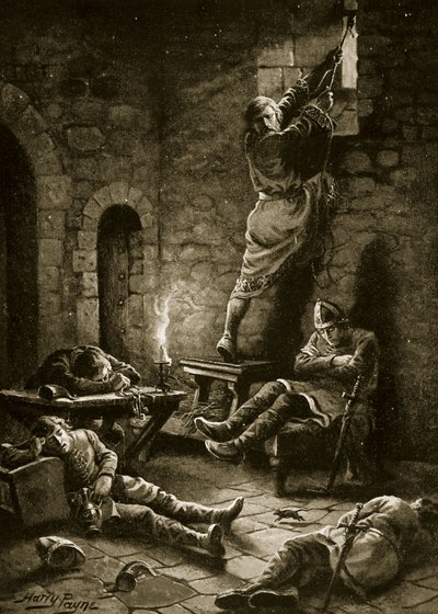 The Escape of Ralph Flambard from the Tower by Henry Payne