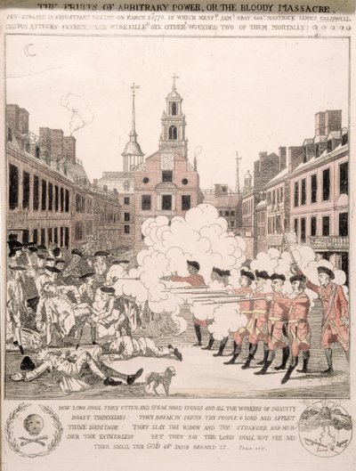The Boston Massacre, 5th March 1770 by Henry Pelham