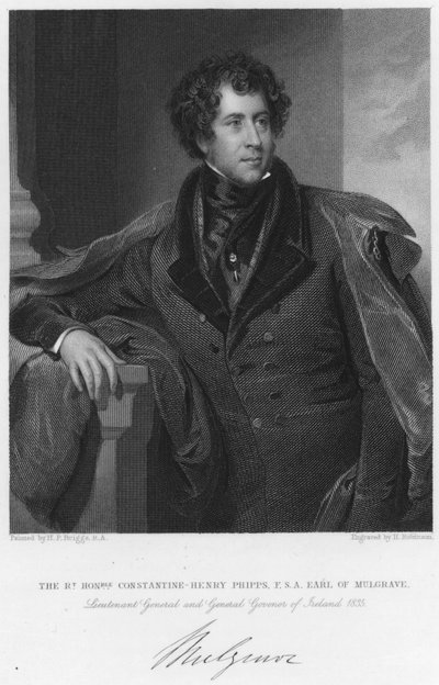 The Right Honorable Constantine-Henry Phipps, F S A, Earl of Mulgrave, Lieutenant General and General Governor of Ireland by Henry Perronet (after) Briggs