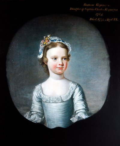 A Portrait of Barbara Repington as a Girl, Half Length by Henry Pickering
