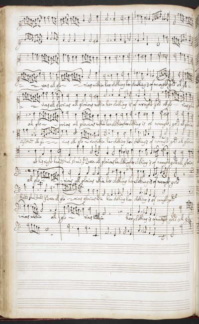 Autograph manuscript of anthems, welcome songs and solo songs, c.1680-90 by Henry Purcell