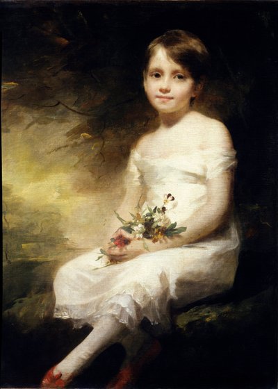 Portrait of Nancy Graham or Little Girl Holding Flowers by Henry Raeburn