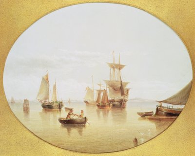 Harbour Scene - rowing ashore by Henry Redmore