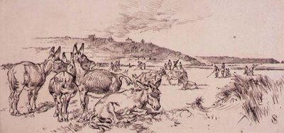 Donkeys on the Golf Course by Henry Sandercock