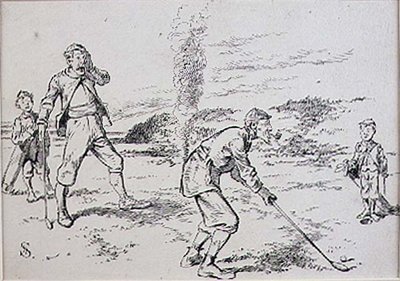 The Absent Minded Golfer, illustration from 