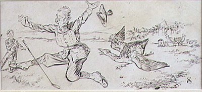 The Attacked Golfer, illustration from 