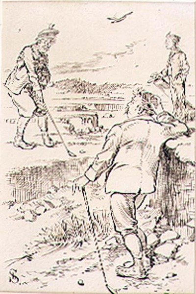 The Winning Golfer, illustration from 