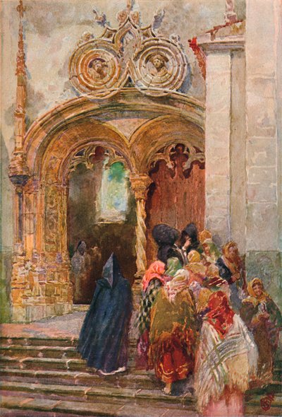South Door of Matriz Church, Ponta Delgada by Henry Sandham