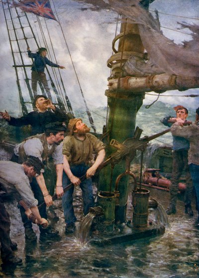 All Hands to the Pumps by Henry Scott Tuke