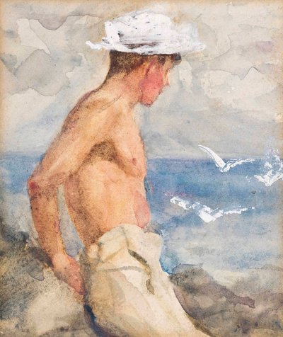 Study of a Young Man Looking Out to Sea by Henry Scott Tuke
