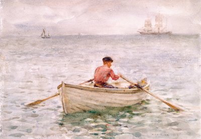 The Waterman and His Boat by Henry Scott Tuke