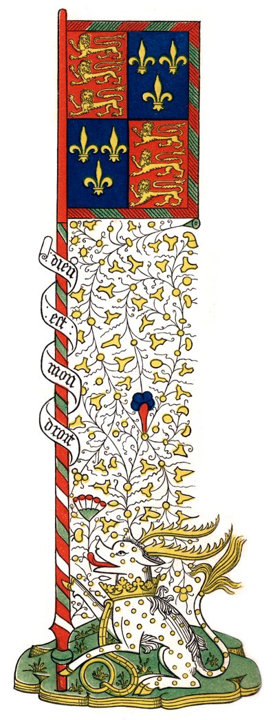 Banner of the Arms of England and France, Quartered, c. 1445, 1843 by Henry Shaw