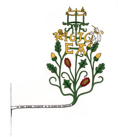 Bracket to support an hourglass, 1636, 1843 by Henry Shaw