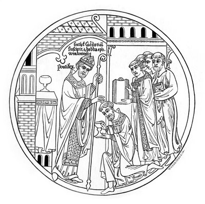 Hedda of Winchester consecrates St Guthlac by Henry Shaw
