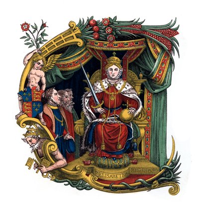 Initial Letter C, 1563, 1843 by Henry Shaw