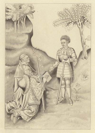 John Lydgate Presenting His Book to the Earl of Salisbury by Henry Shaw