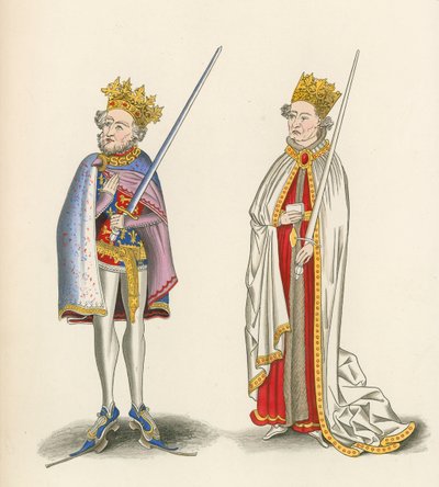 King John and King Henry I, c.1440 by Henry Shaw