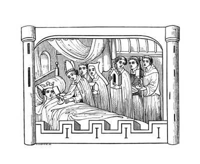 Louis, the Eldest Son of Philip Auguste, King of France, Lies Ill in Bed, 1191 by Henry Shaw