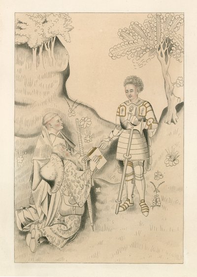 Lydgate Presenting his Book to the Earl of Salisbury by Henry Shaw