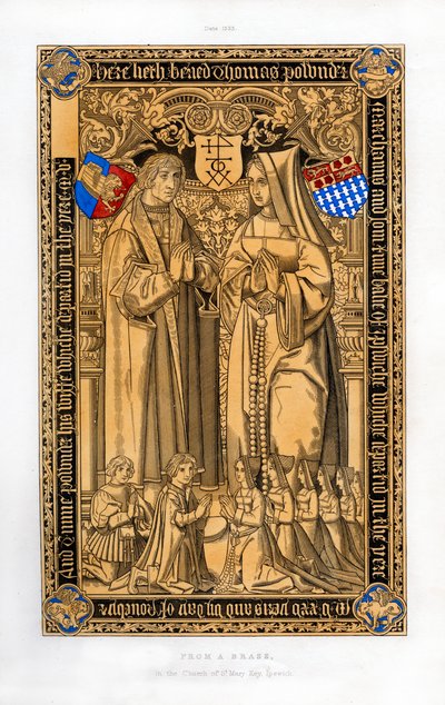 Thomas Pownder, Merchant and Bailiff of Ipswich, 1525, 1843 by Henry Shaw