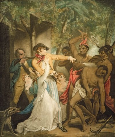 The Settling Family Attacked by Savages, engraved by George Keating by Henry Singleton