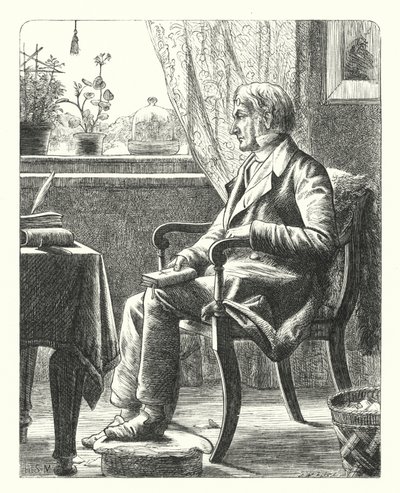 A Father Reading the Bible (engraving) by Henry Stacey (after) Marks