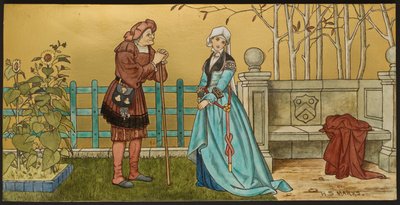 The Pantaloon, plaque depicting an illustration from Shakespeare