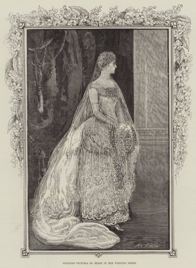 Princess Victoria of Hesse in her Wedding Dress by Henry Stephen Ludlow