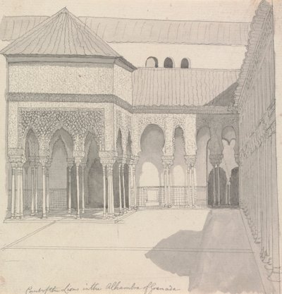 Court of the Lions in the Alhambra of Granada by Henry Swinburne