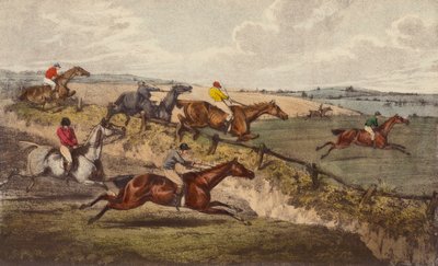 A Steeple-Chase by Henry Thomas (after) Alken