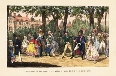 English Tourists Promenading in the Tuileries Garden, Paris by Henry Thomas (after) Alken
