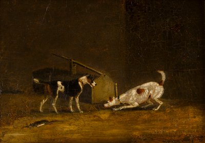 Two Terriers Ratting by Henry Thomas (follower of) Alken