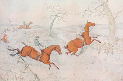 A Steeplechase: Crossing a Deep Ravine Dangerous to Pass by Henry Thomas Alken