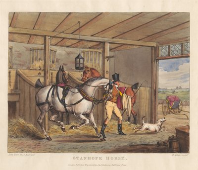 Horses [Set of Six]: 2. Stanhope Horse by Henry Thomas Alken