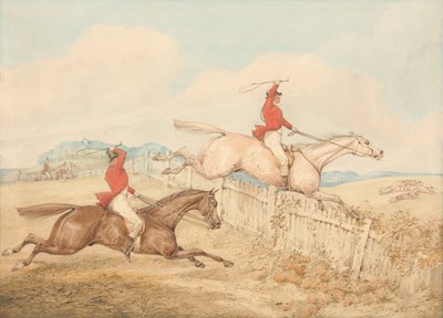 Jumping a Wooden Fence by Henry Thomas Alken