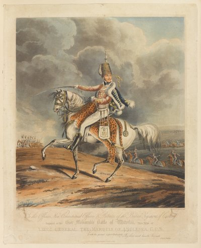Lieut General The Marquis of Anglesea, G.C.B, Battle of Waterloo, 1815 by Henry Thomas Alken