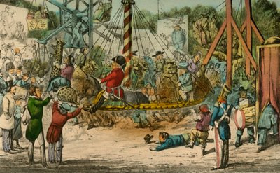Mr. Jorrocks Takes a Ride at the Fête at St. Cloud, 1838 by Henry Thomas Alken