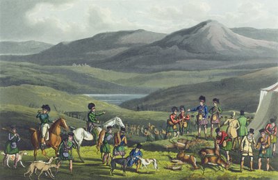 Sporting Meeting in the Highlands, aquatinted by I. Clark, pub. by Thomas McLean by Henry Thomas Alken