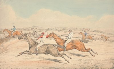 Steeplechasing: The Field Coming up to a Ditch by Henry Thomas Alken
