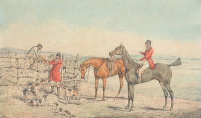 The Death: The Fox Hoist to a Fence by Henry Thomas Alken