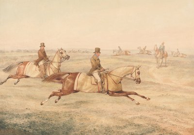 Two Riders Exercising Horses at a Gallop by Henry Thomas Alken
