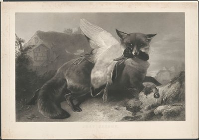 Just Caught: A Fox Has Stolen a Duck. After R. Ausdell. With Address of Gambart by Henry Thomas Ryall