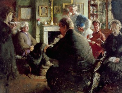 Steer at Home, 109 Cheyne Walk (on Christmas Eve) by Henry Tonks